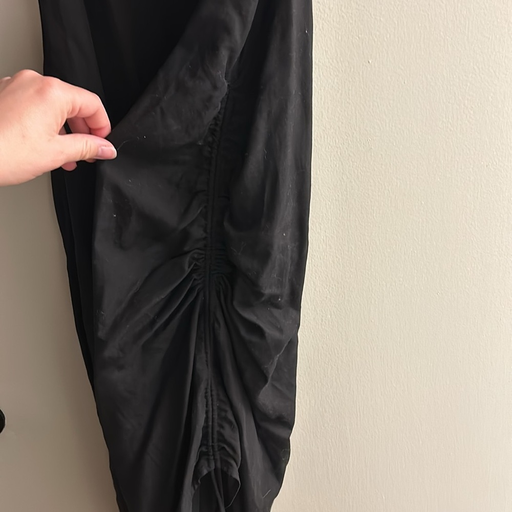 H&M midi linen black dress - Picture 3 of 5